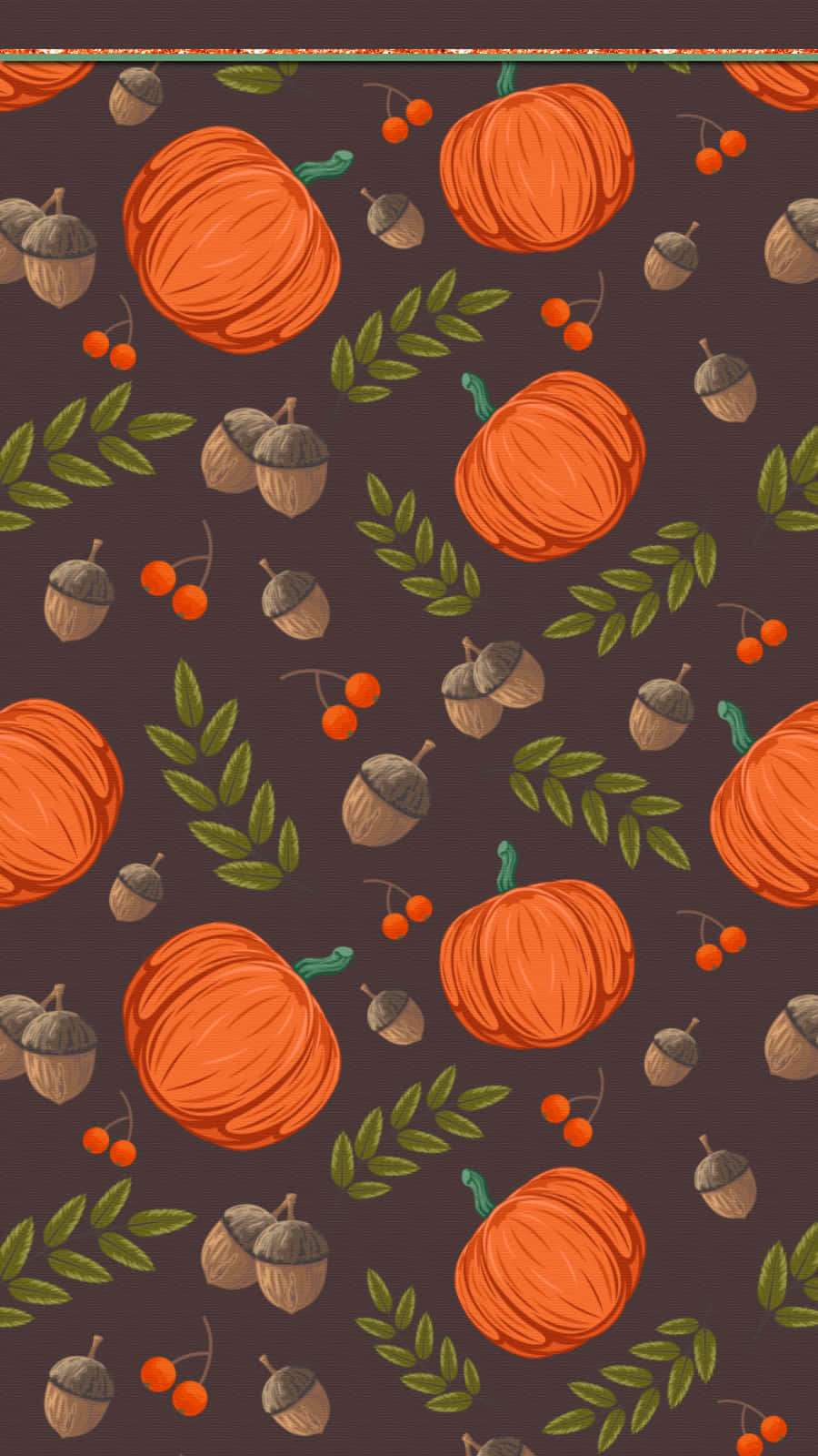 Cute Pumpkin Iphone Brown Background