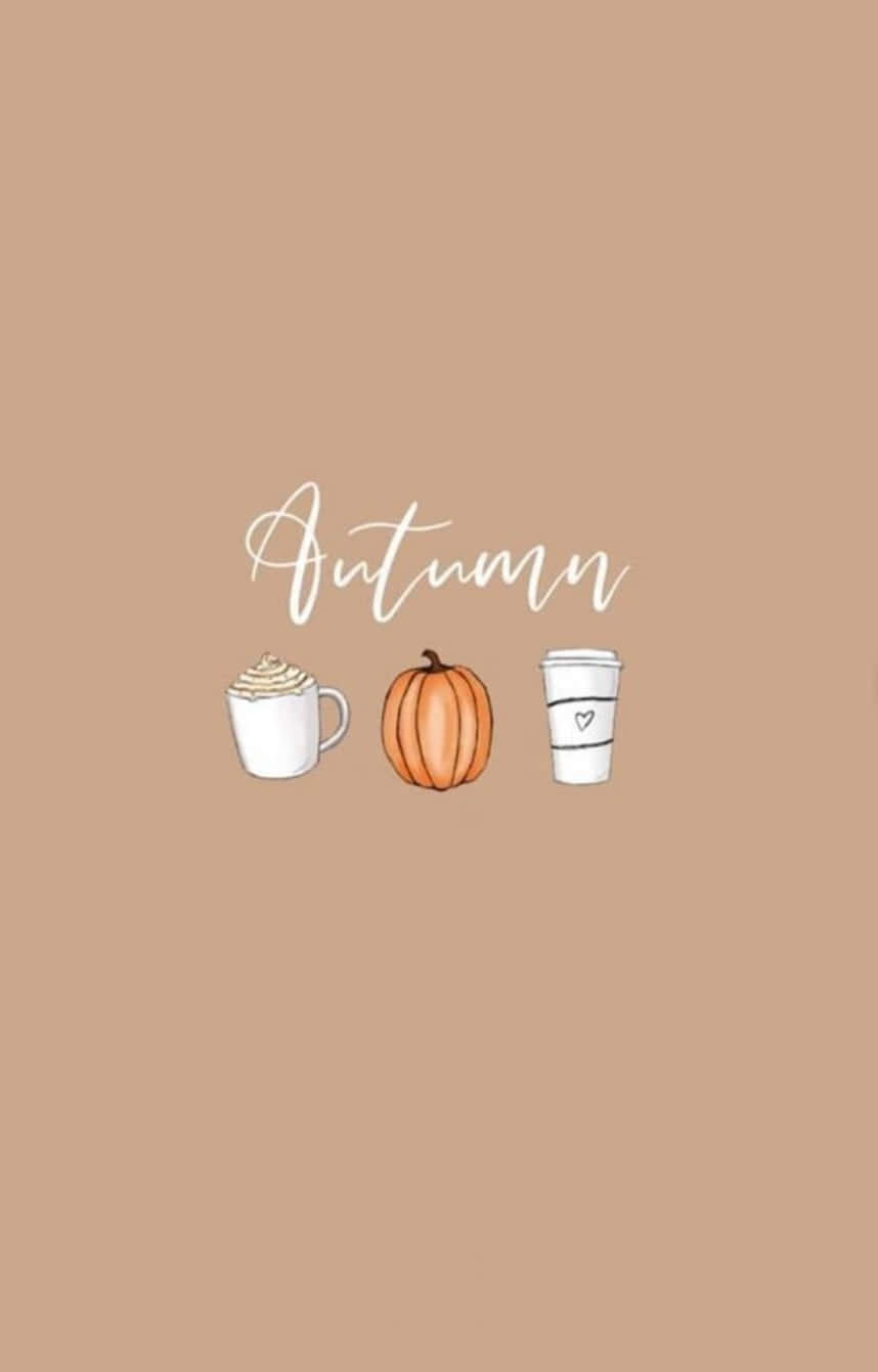 Cute Pumpkin Iphone Coffee Background