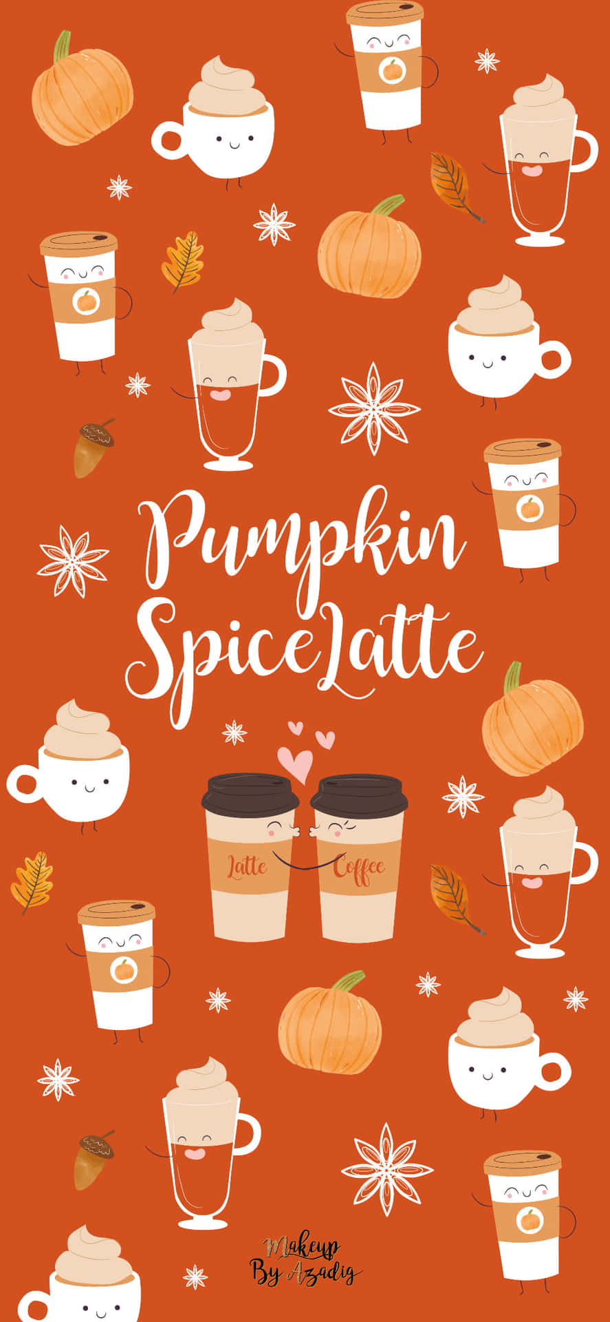 Cute Pumpkin Iphone Latte Background