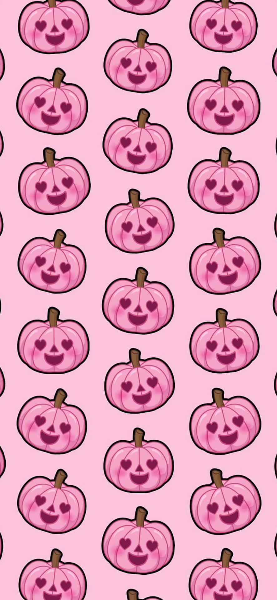 Cute Pumpkin Iphone Pink Background