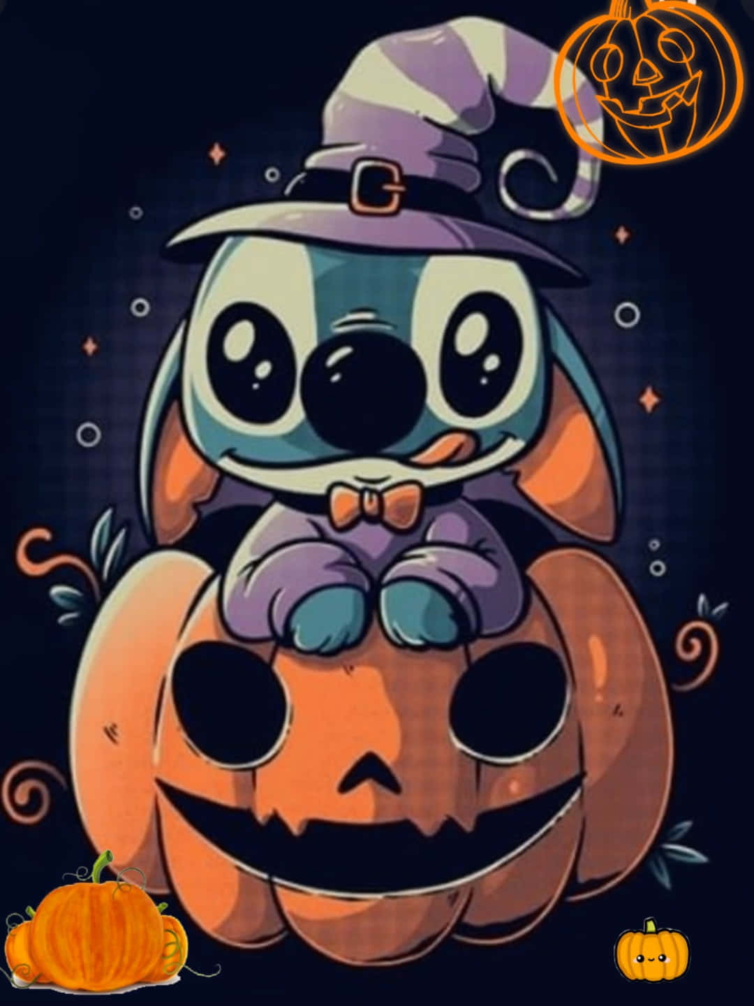 Cute Pumpkin Iphone Stitch Background