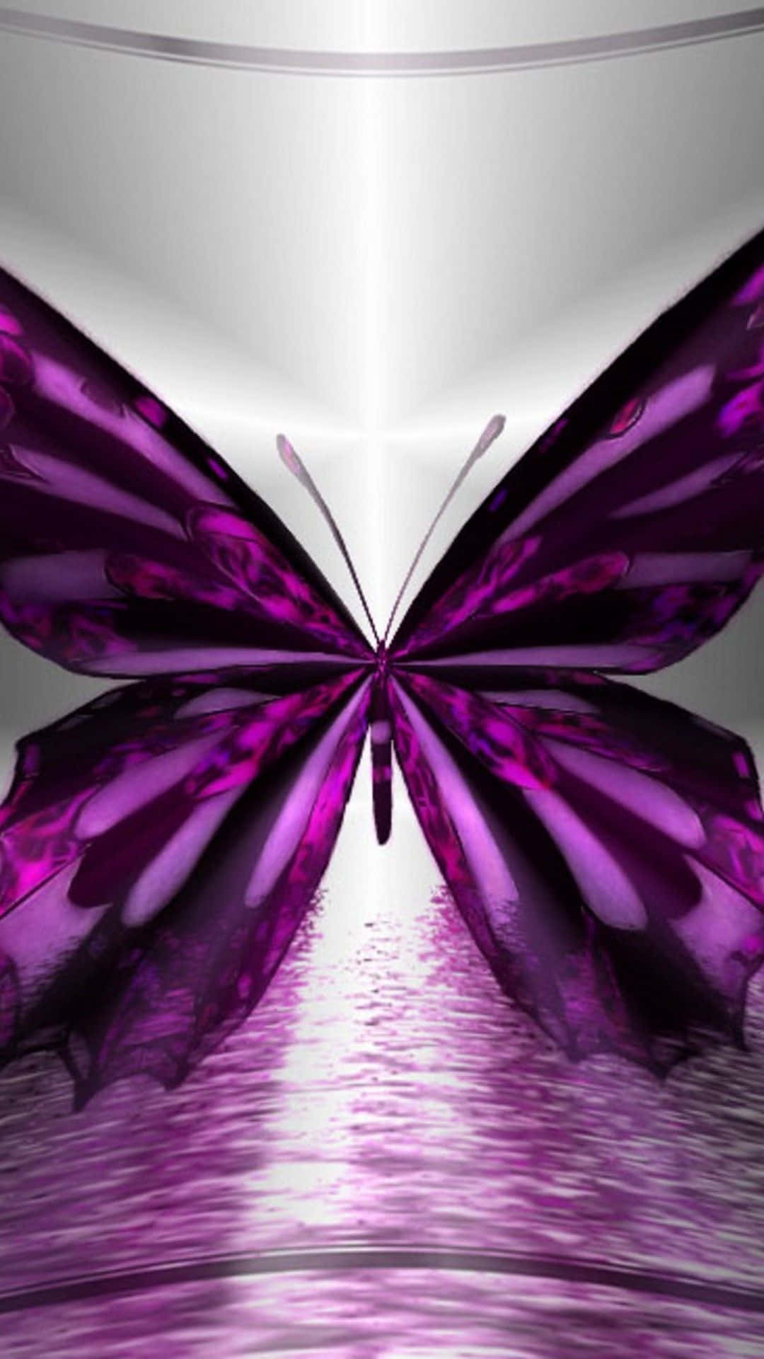 Cute Purple Butterfly Design Background