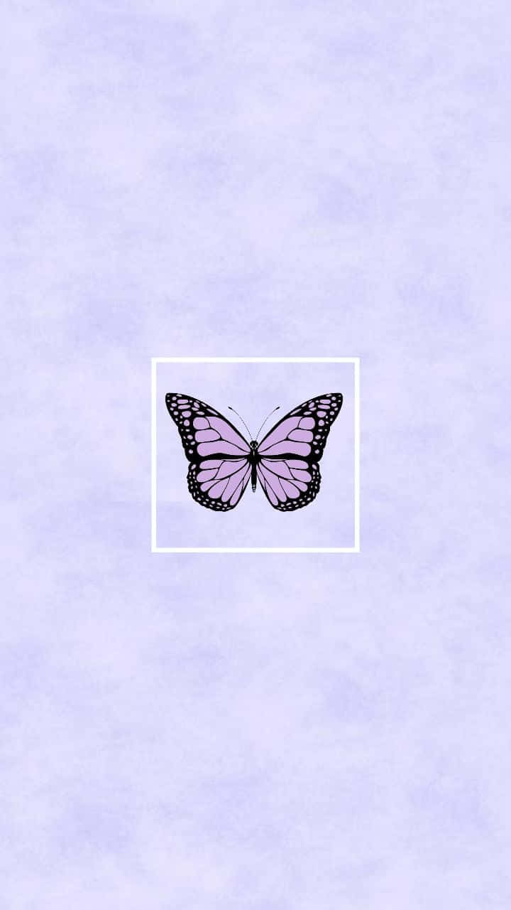 Cute Purple Butterfly Marble Background