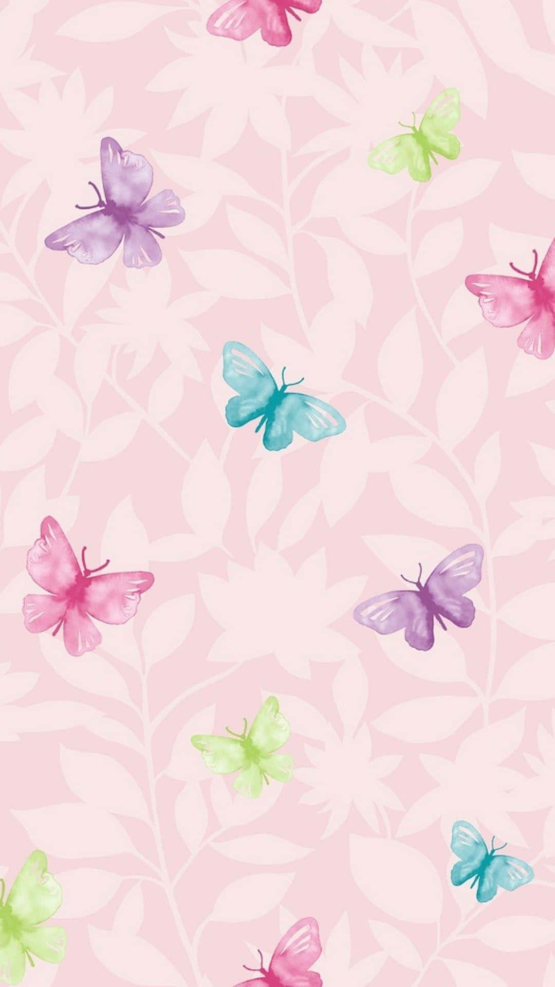 Cute Purple Butterfly Y2k Clipart Background