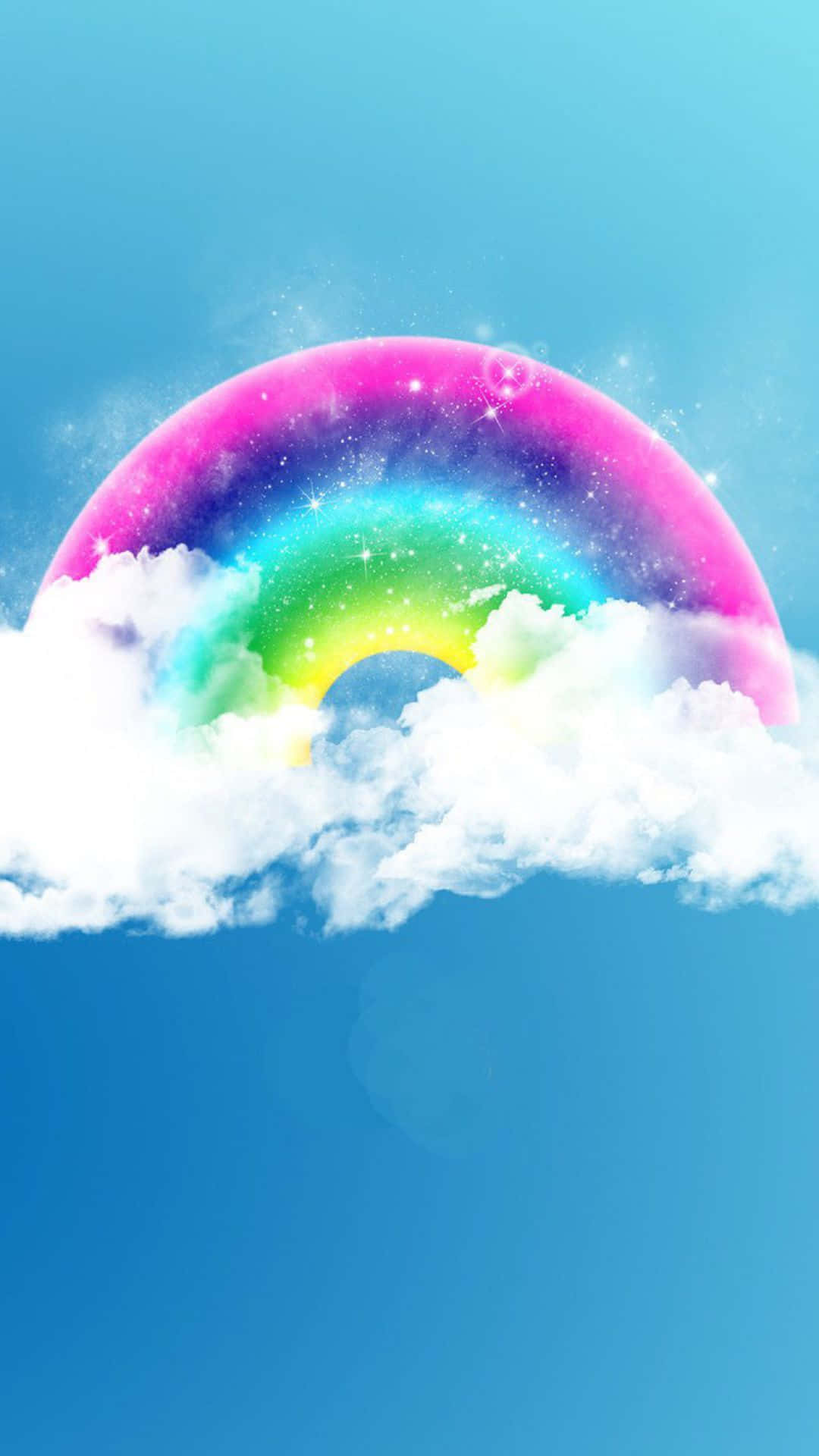 Cute Rainbow Digital Art Background