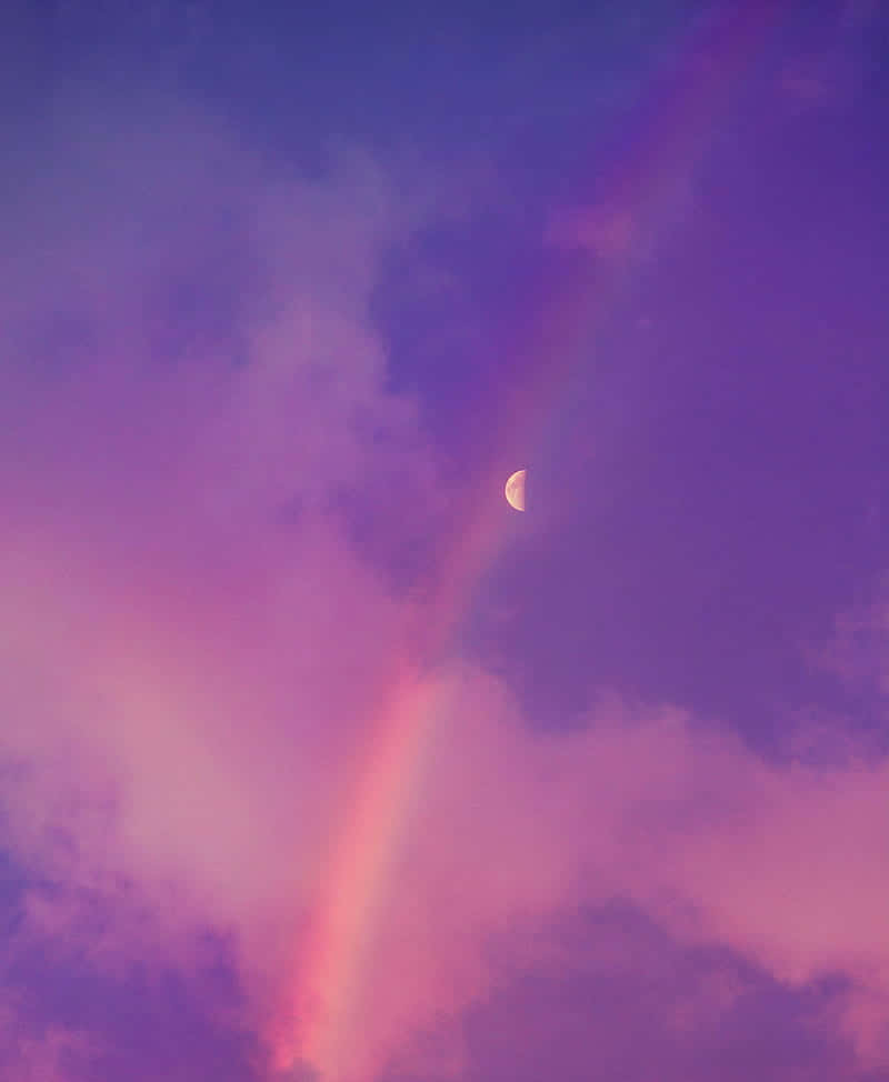 Cute Rainbow Stretched Background