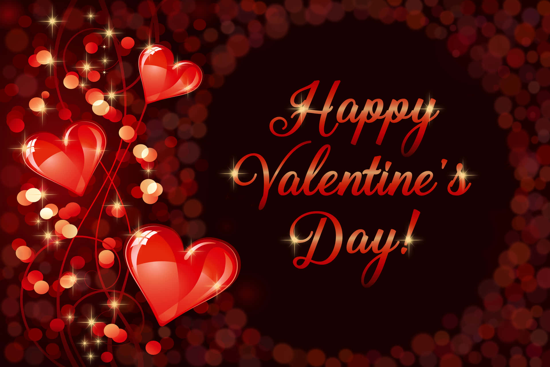 Cute Red And Black Happy Valentine Day Background