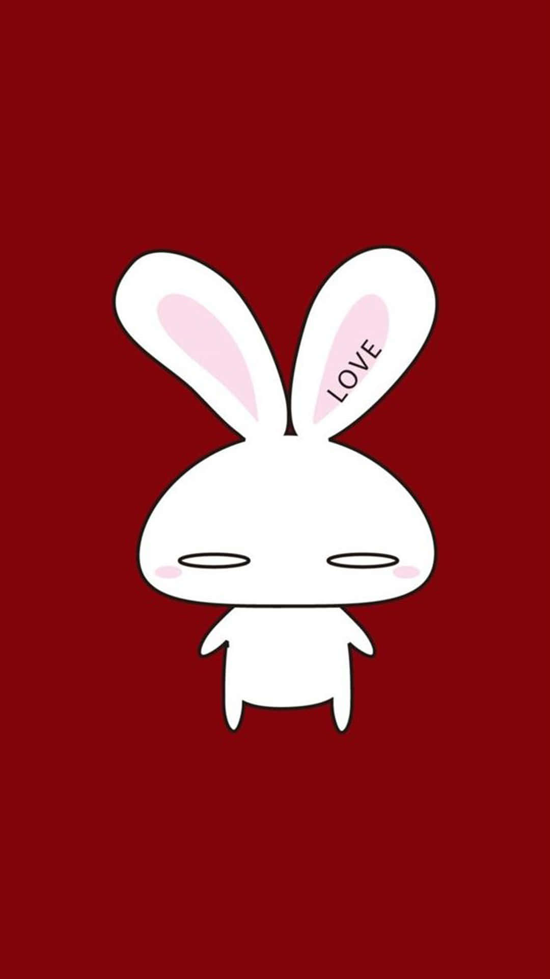 Cute Red Bunny Background