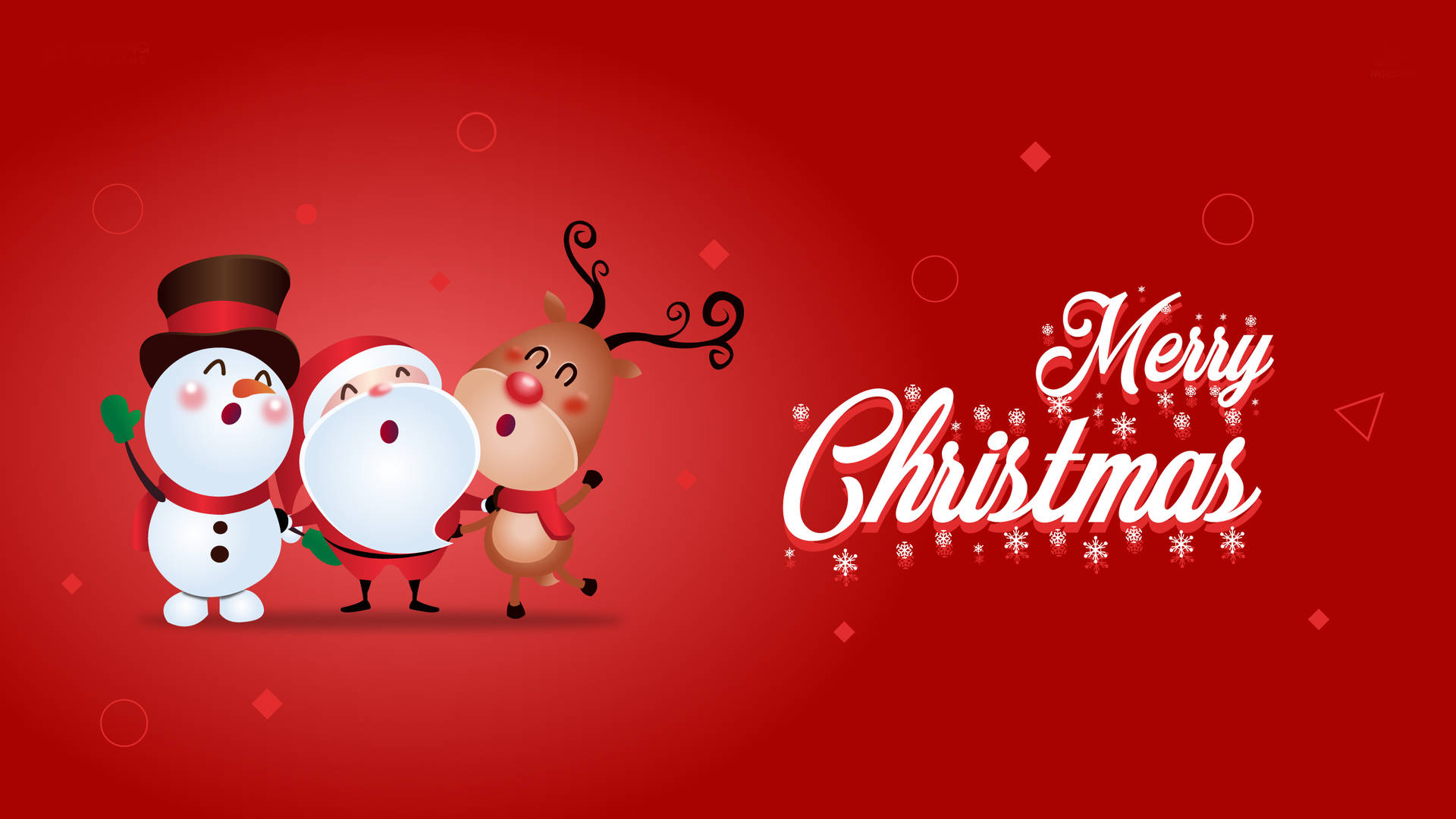 Cute Red Christmas Background Background