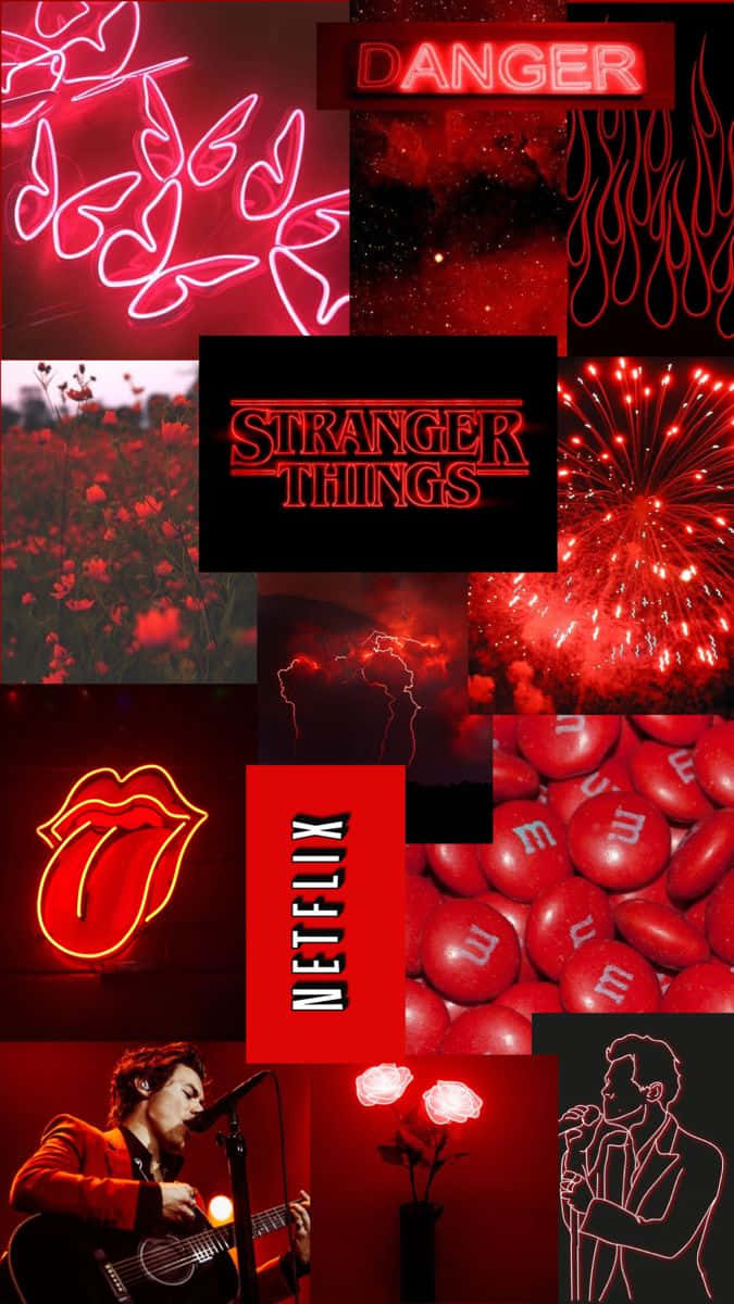 Cute Red Collage Iphone Background
