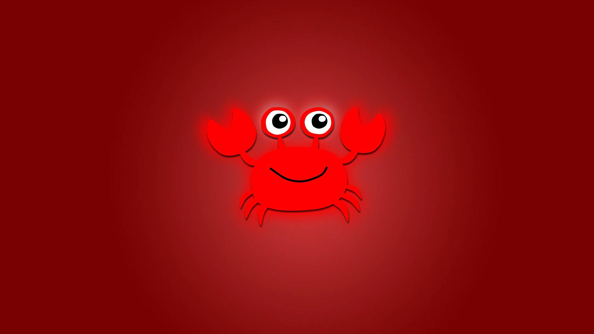 Cute Red Crab Art Background