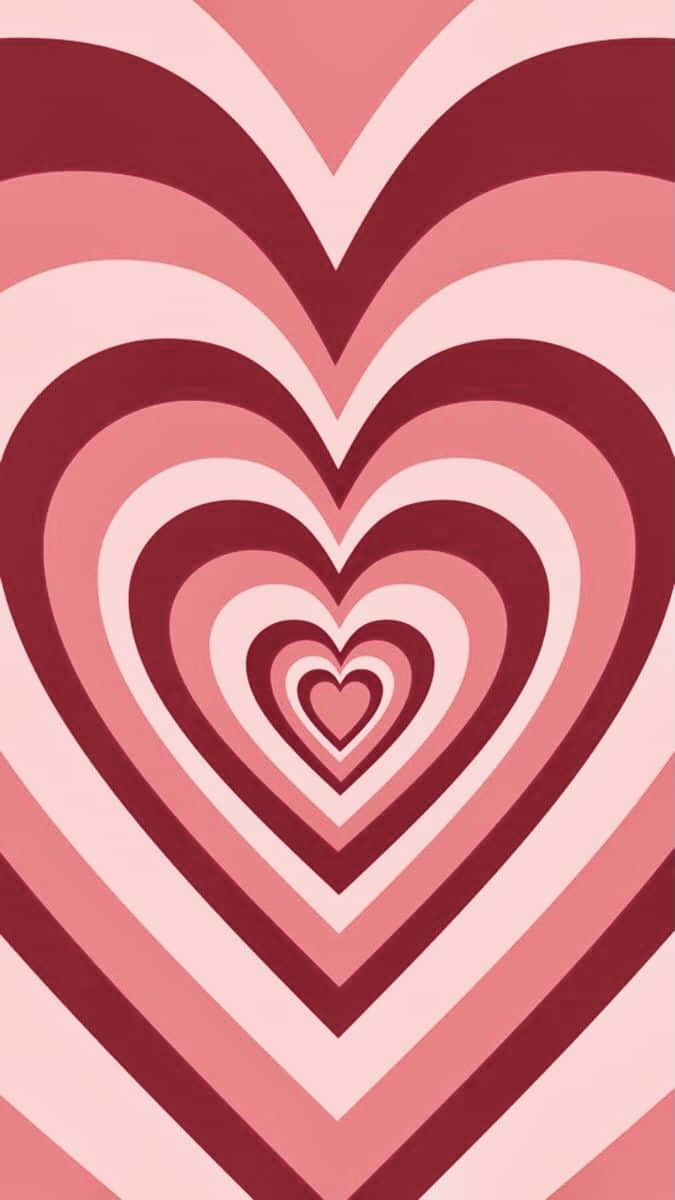 Cute Red Heart Iphone Background