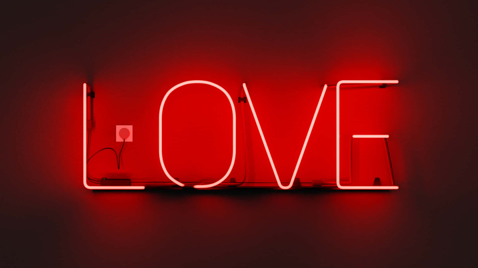 Cute Red Neon Background