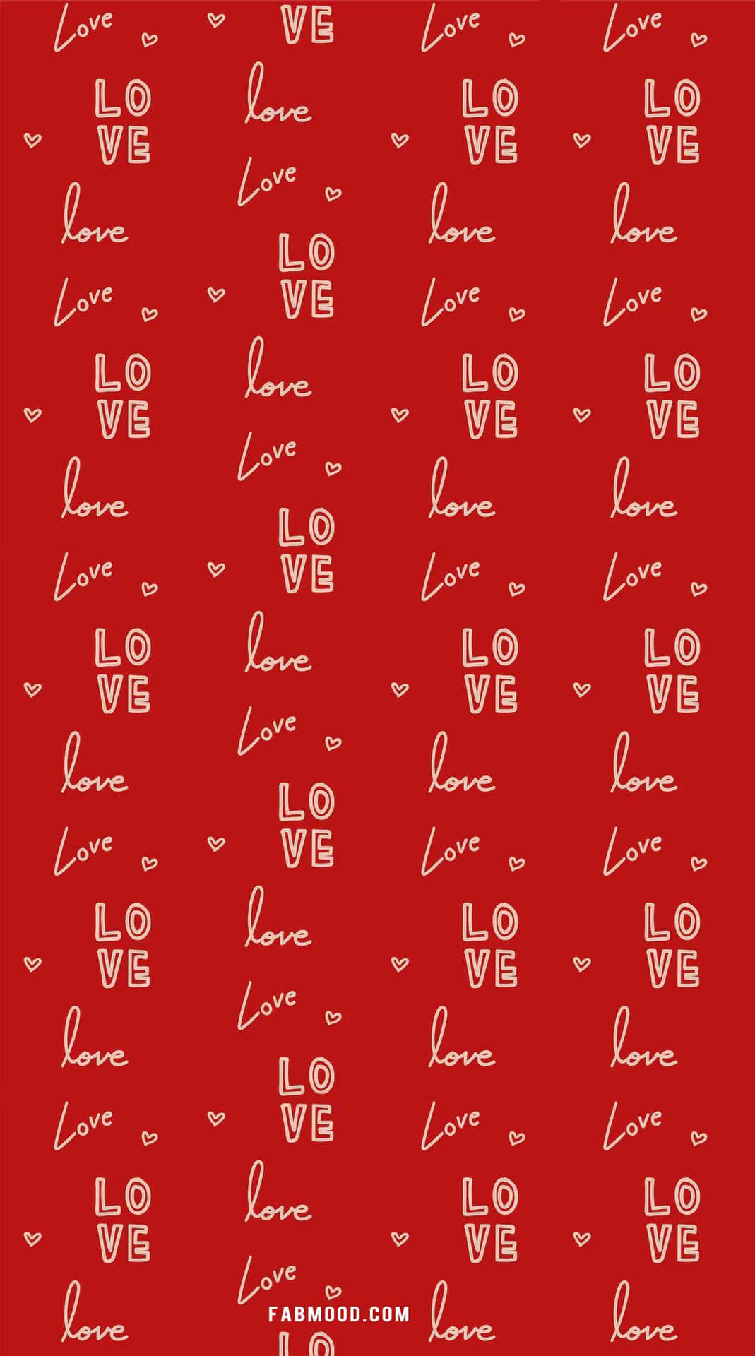 Cute Red Pattern Background