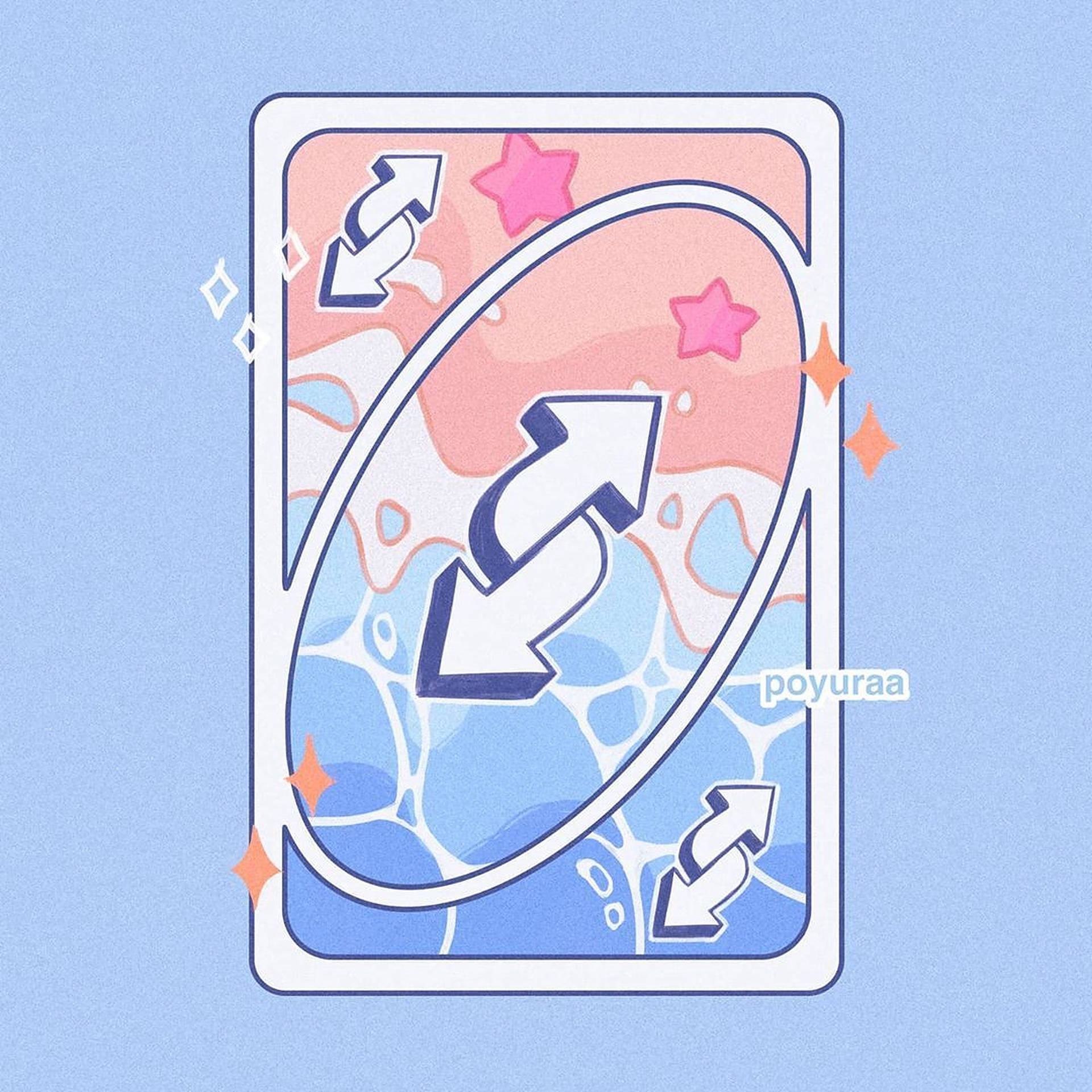 Cute Reverse Uno Card Background