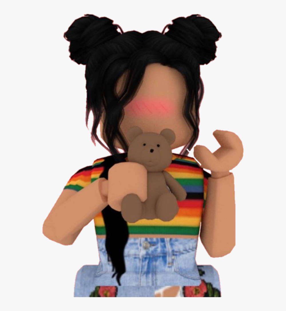 Cute Roblox Girl Tanned Skin Background