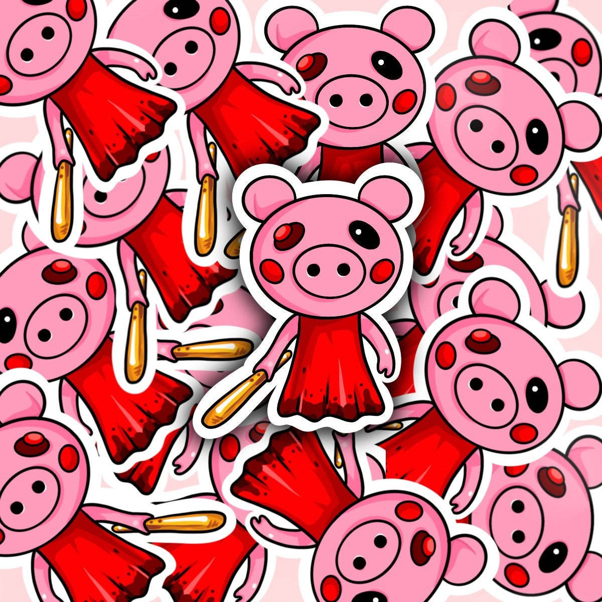 Cute Roblox Piggy Cartoon Background