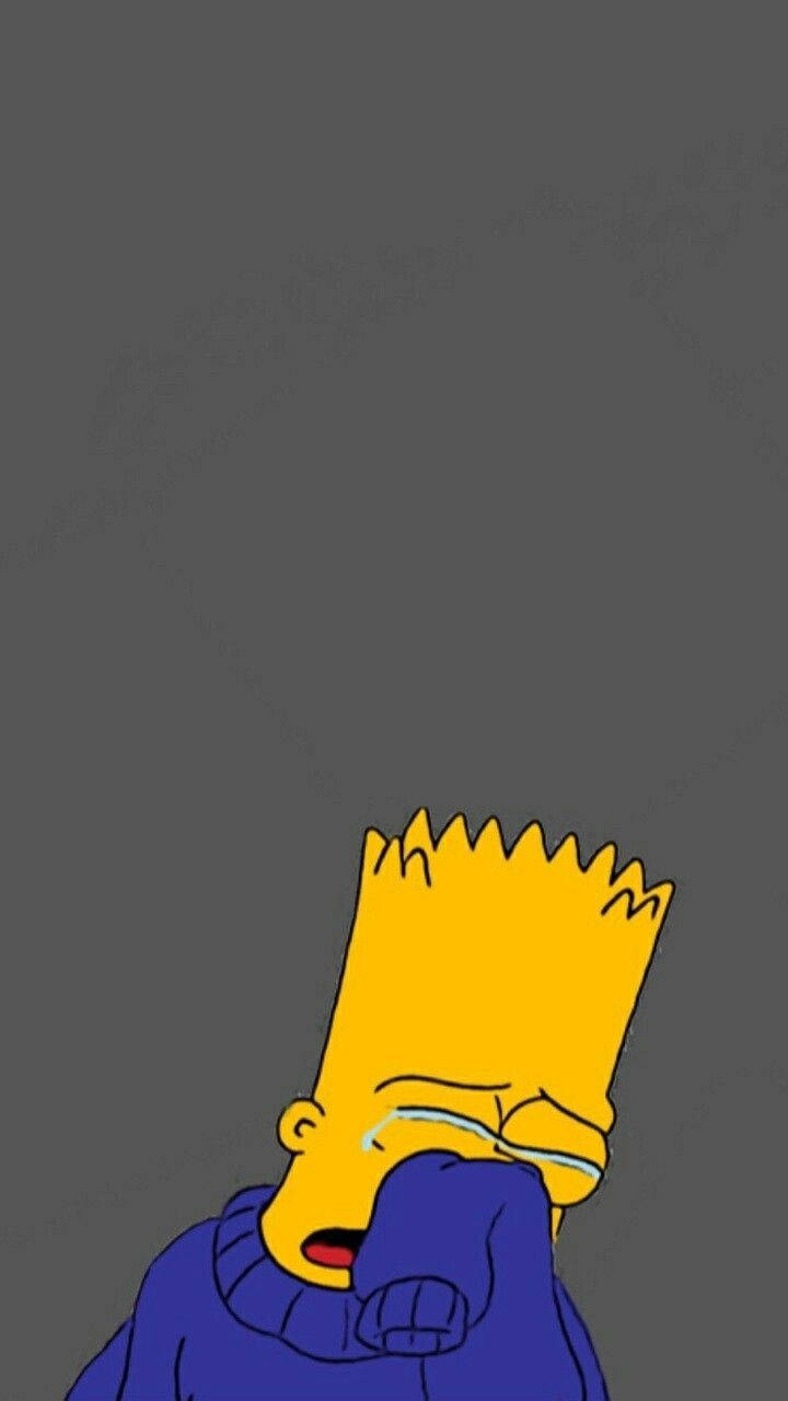 Cute Sad Bart Simpson Background