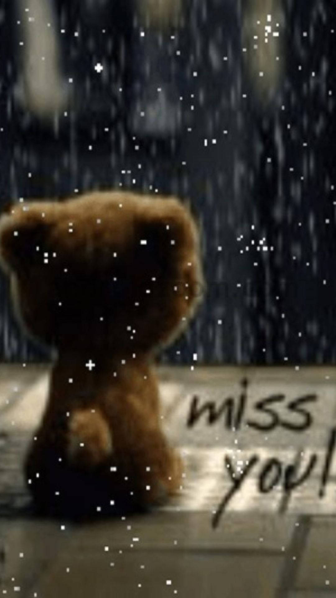 Cute Sad Bear Background