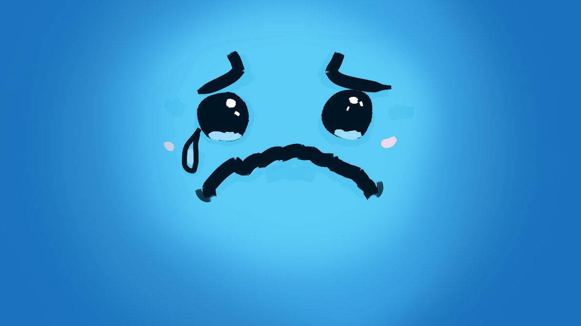 Cute Sad Crying Smiley Background