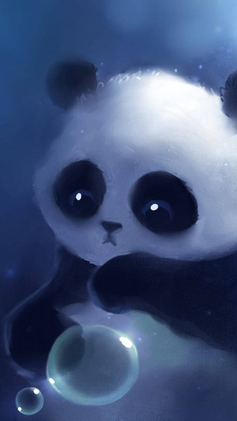 Cute Sad Panda Background