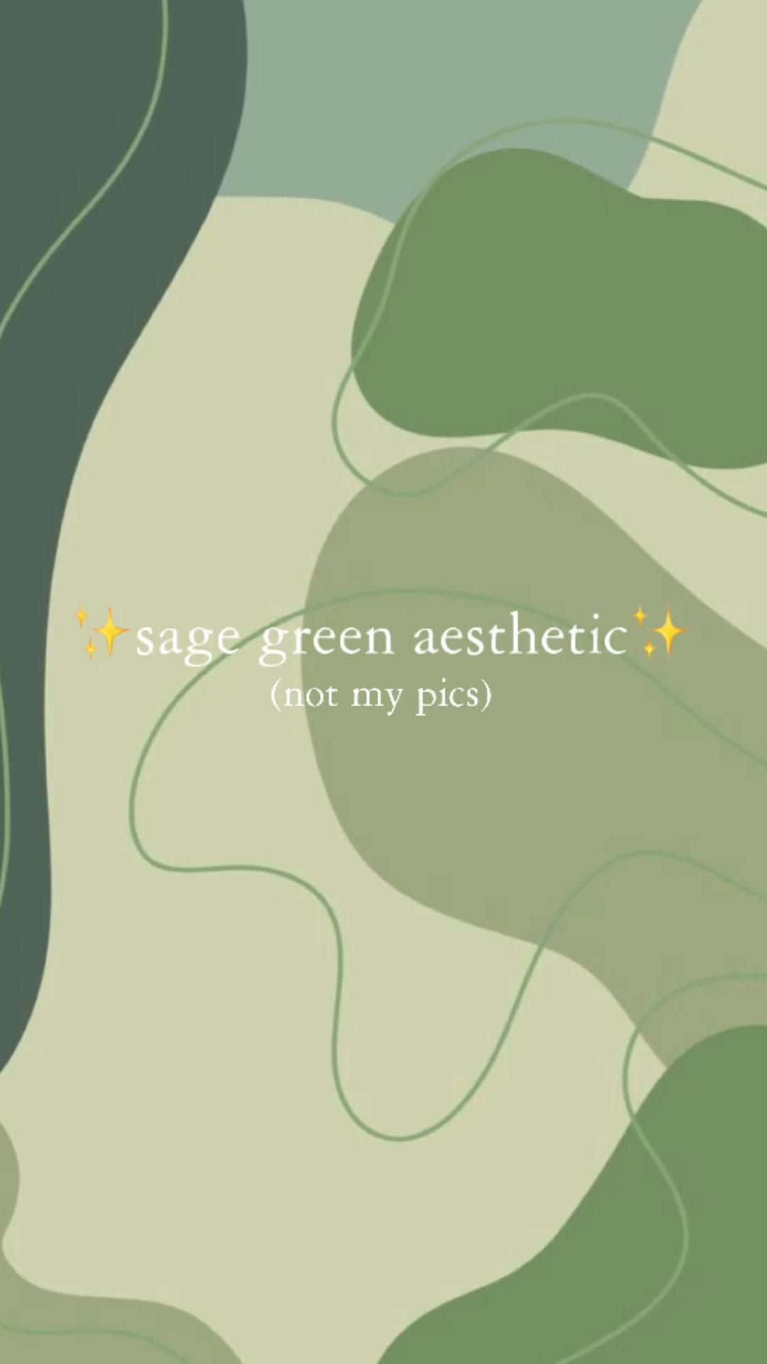Cute Sage Green Abstract Art Background