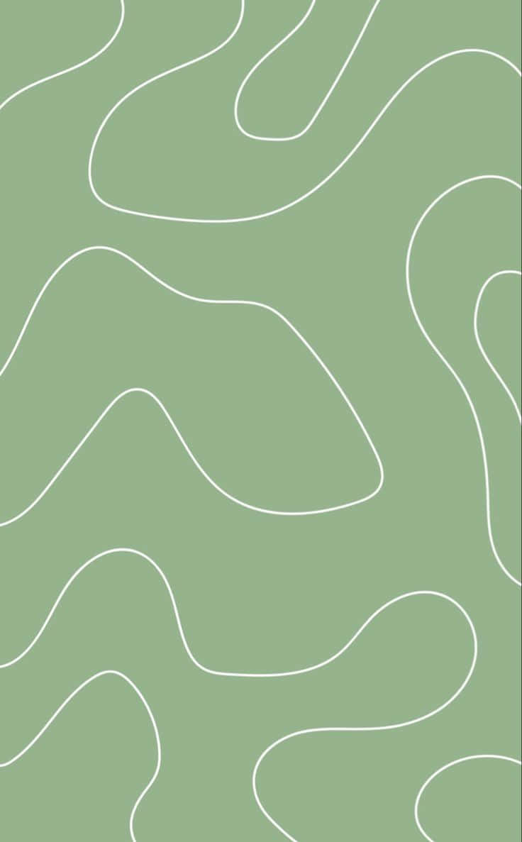 Cute Sage Green Shapes And Patterns Background