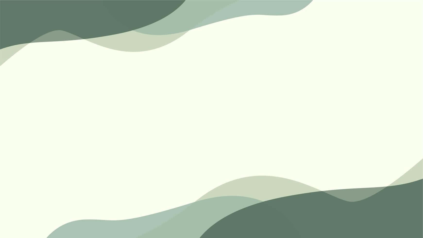 Cute Sage Green Wavy Shape On The Top And Bottom Background