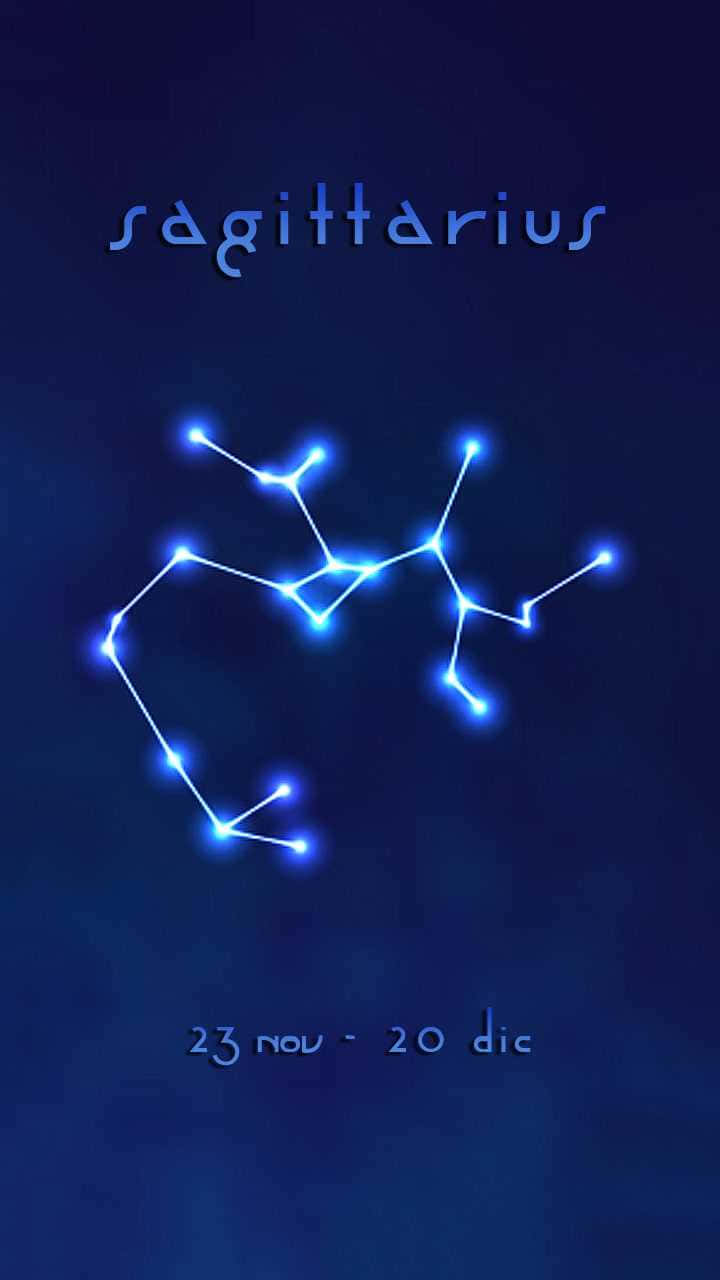 Cute Sagittarius And The Constellation Background