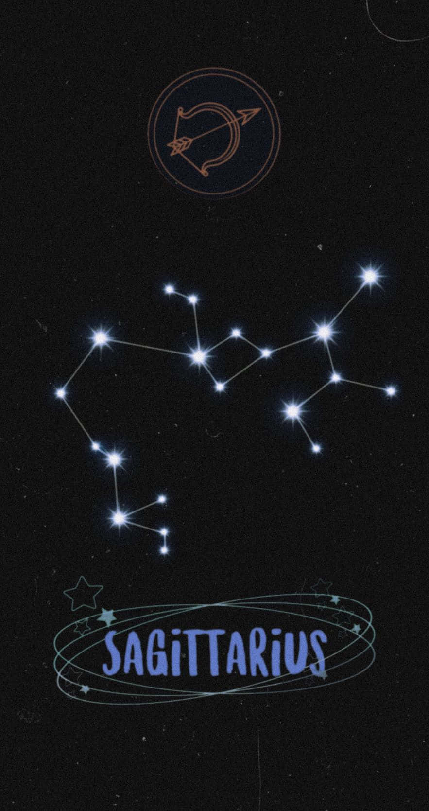Cute Sagittarius Constellation Background
