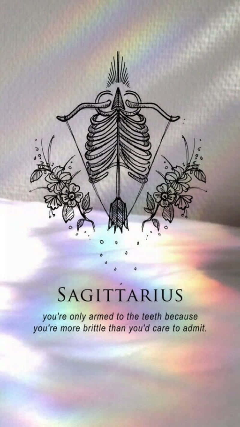 Cute Sagittarius In Chromatic Filter Background