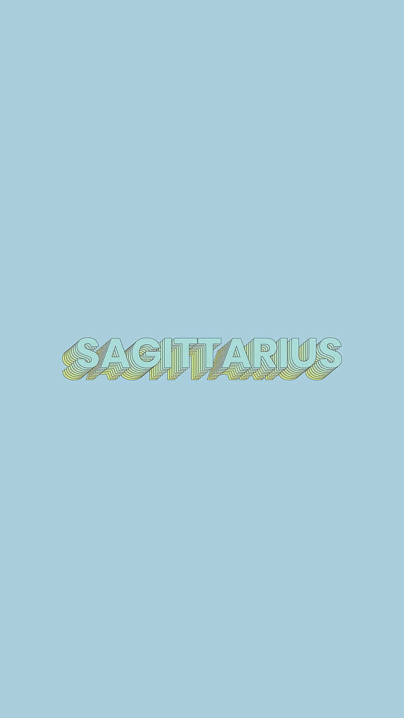 Cute Sagittarius Minimalist Wallpaper Background