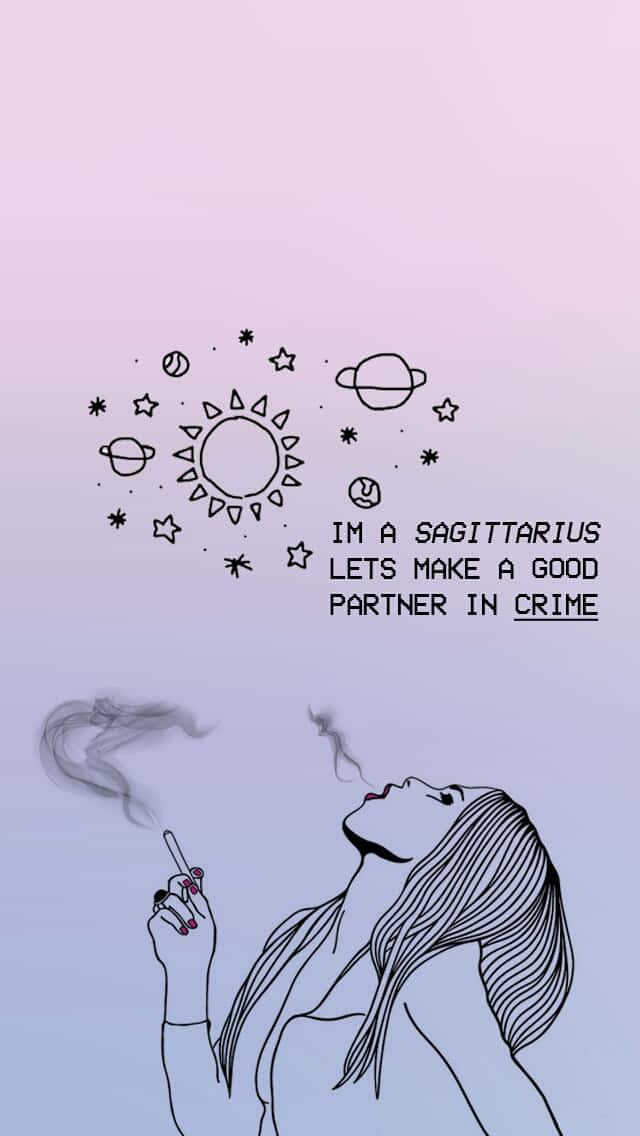Cute Sagittarius Quote Background
