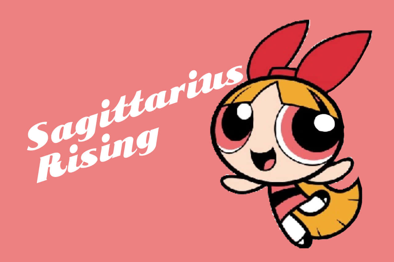 Cute Sagittarius With Blossom Background