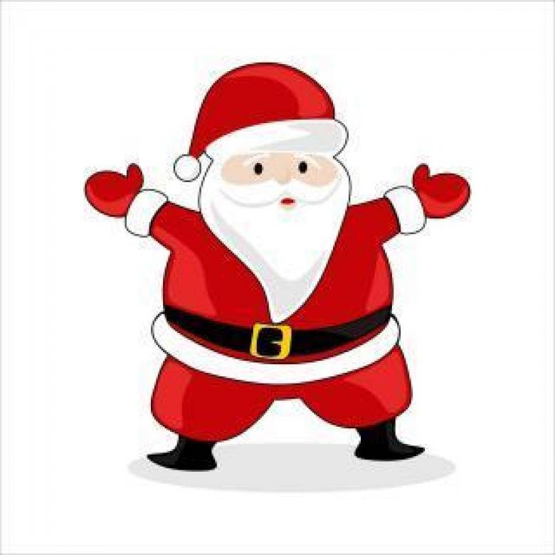 Cute Santa Claus Cartoon Background