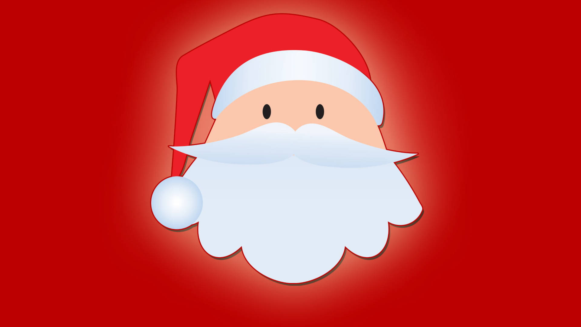Cute Santa Claus In Red Background