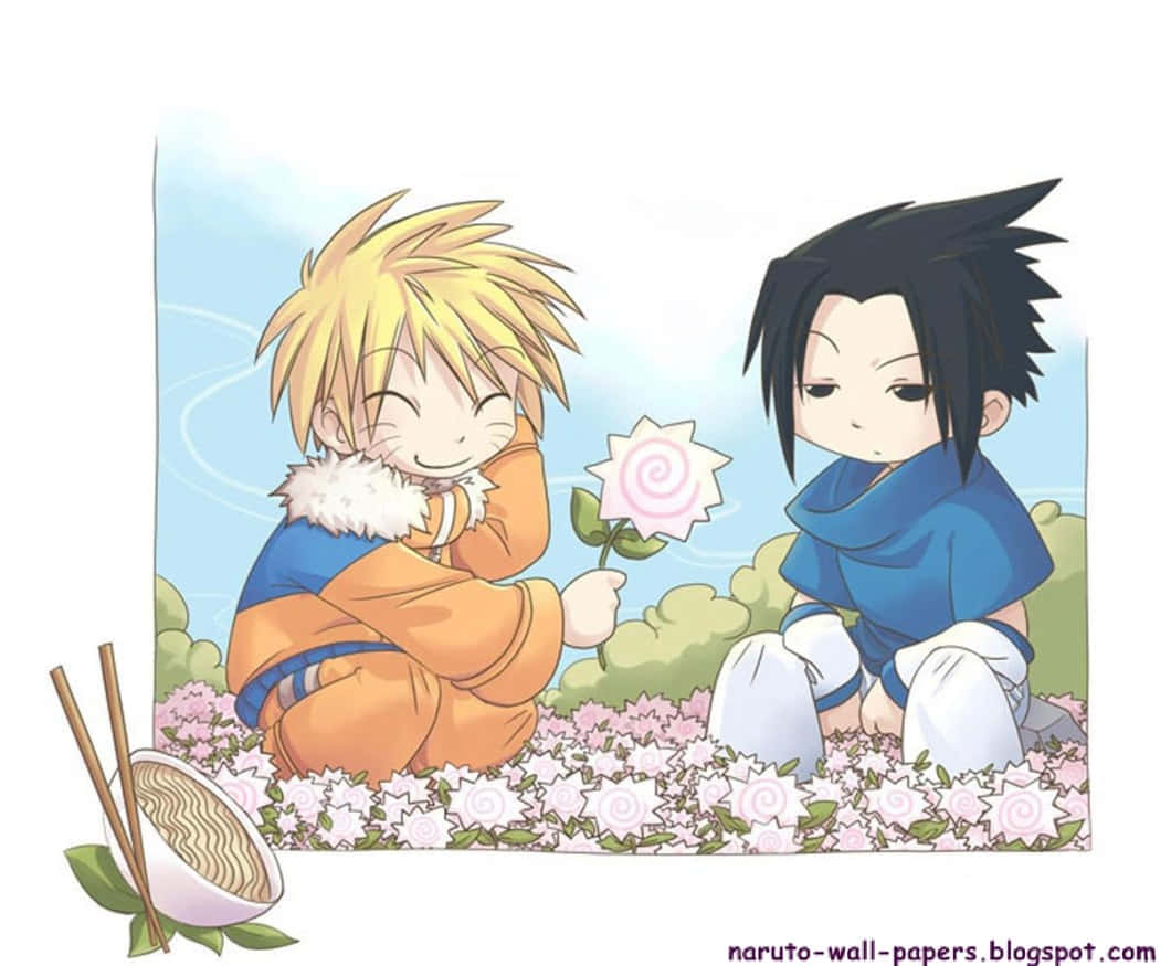 Cute Sasuke In All His Glory Background
