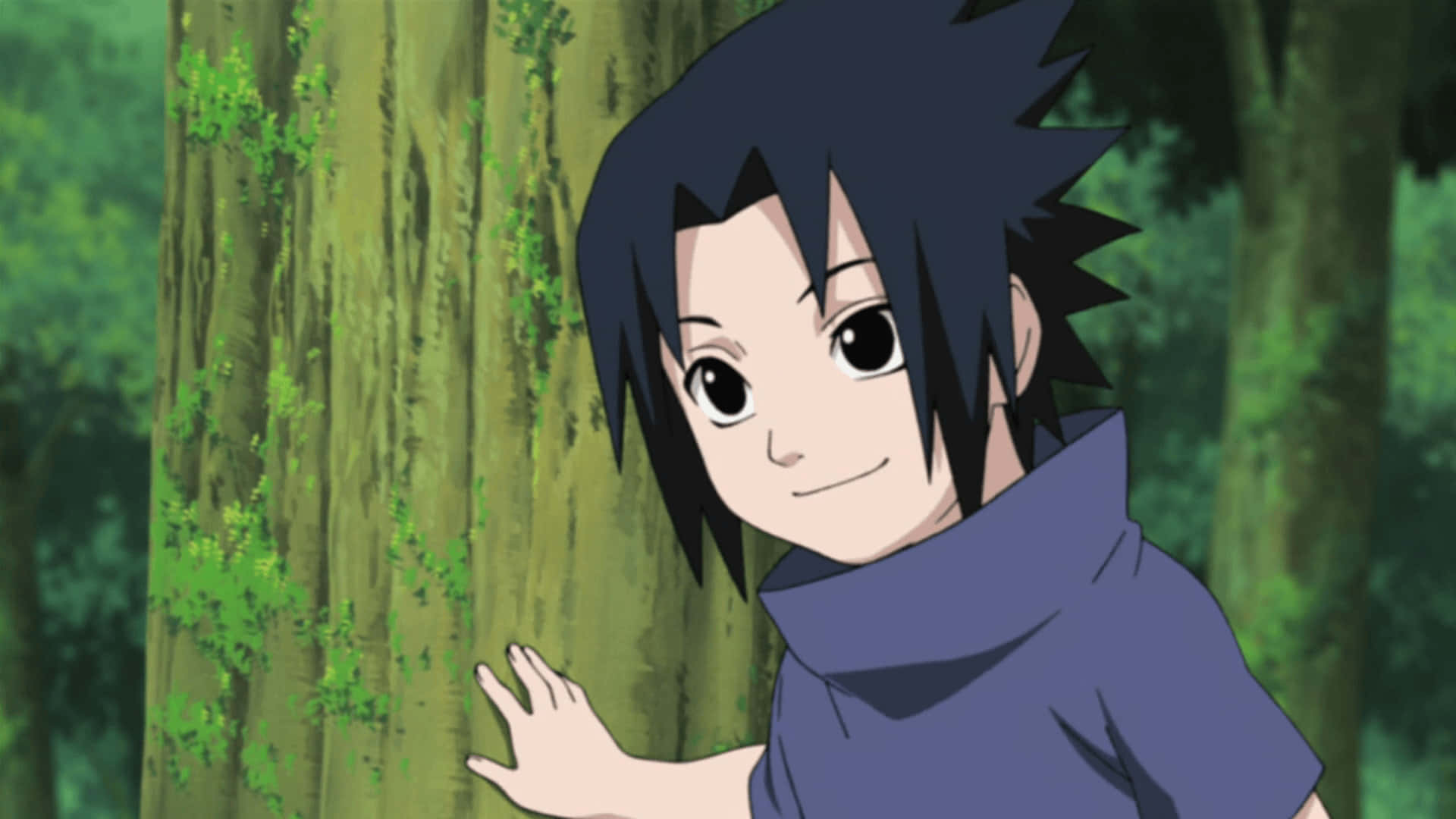 Cute Sasuke In Colorful Costume Background