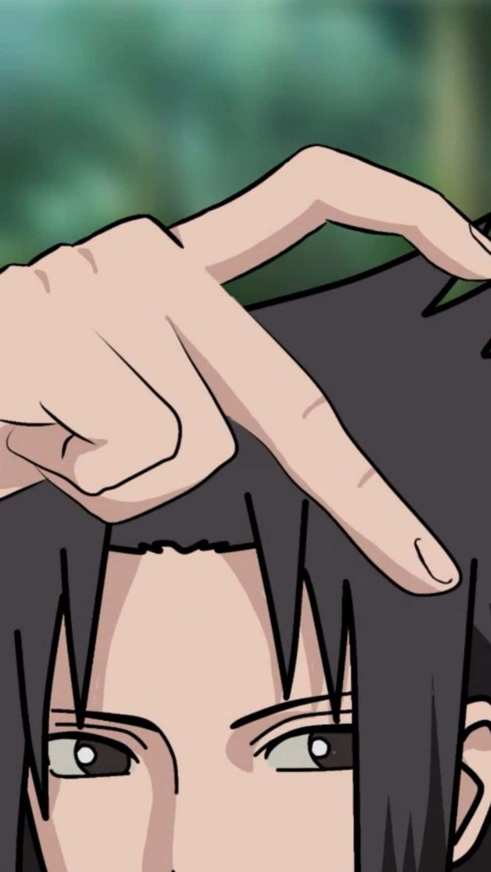 Cute Sasuke Looking Chipper Background