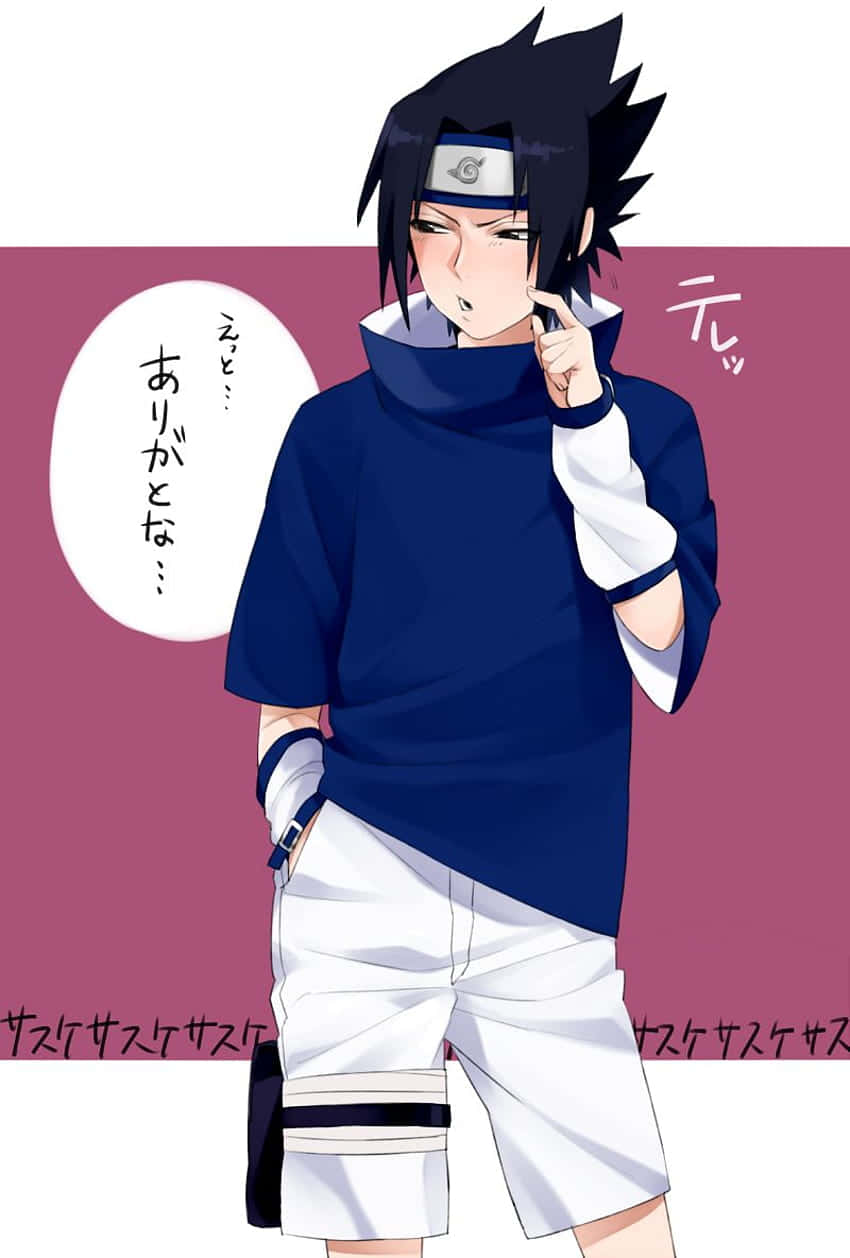 Cute Sasuke Taking A Break Background