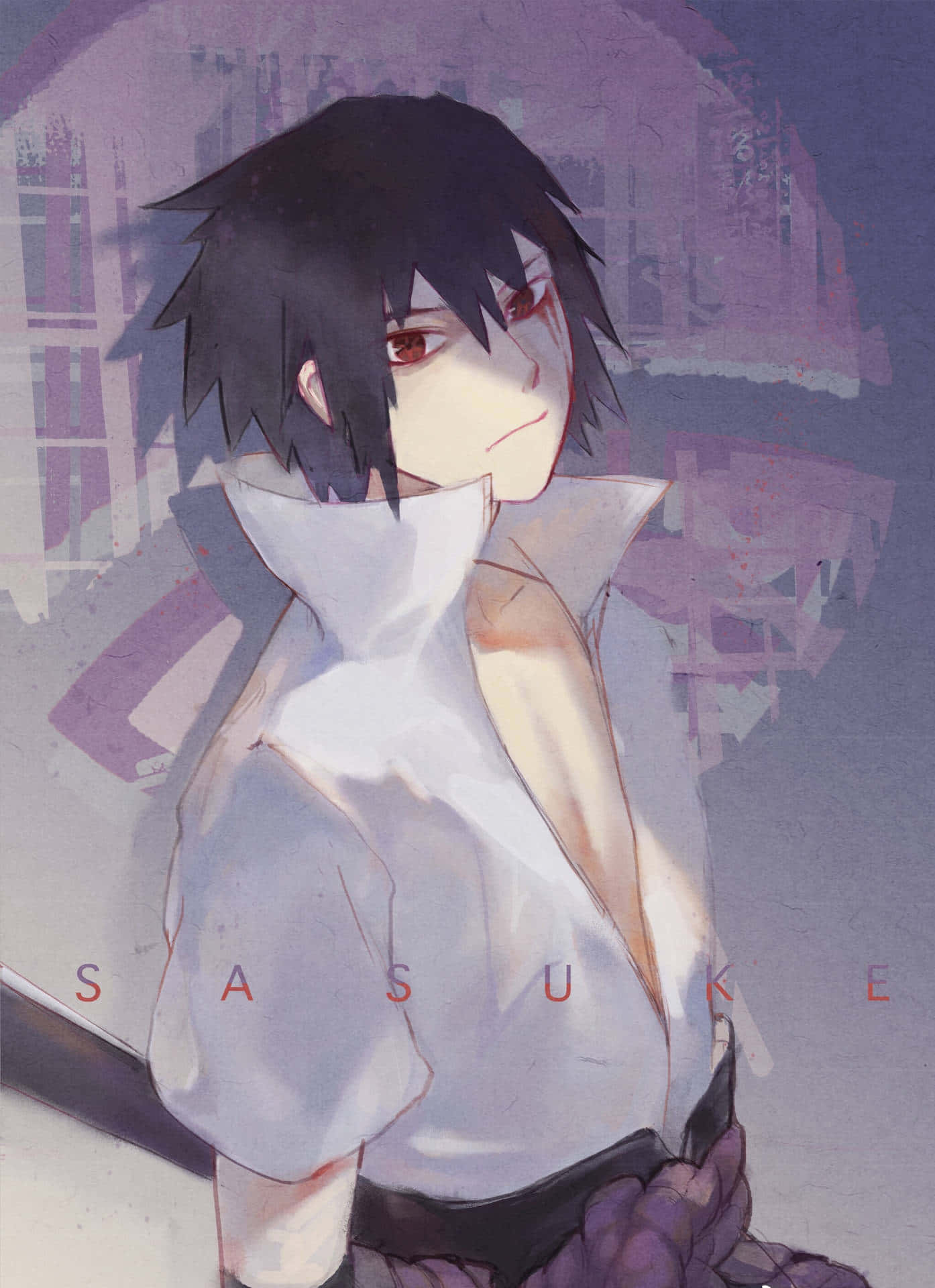 Cute Sasuke Uchiha Living His Best Life Background