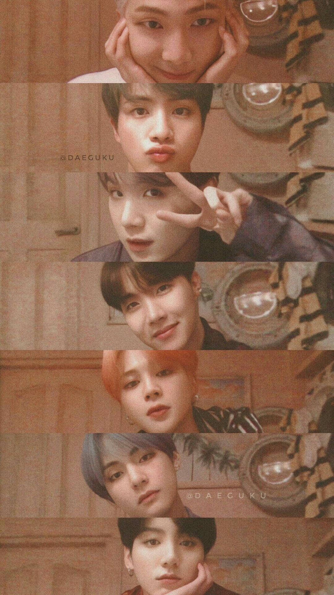 Cute Selfies Lockscreen Bts Vintage Filter Background