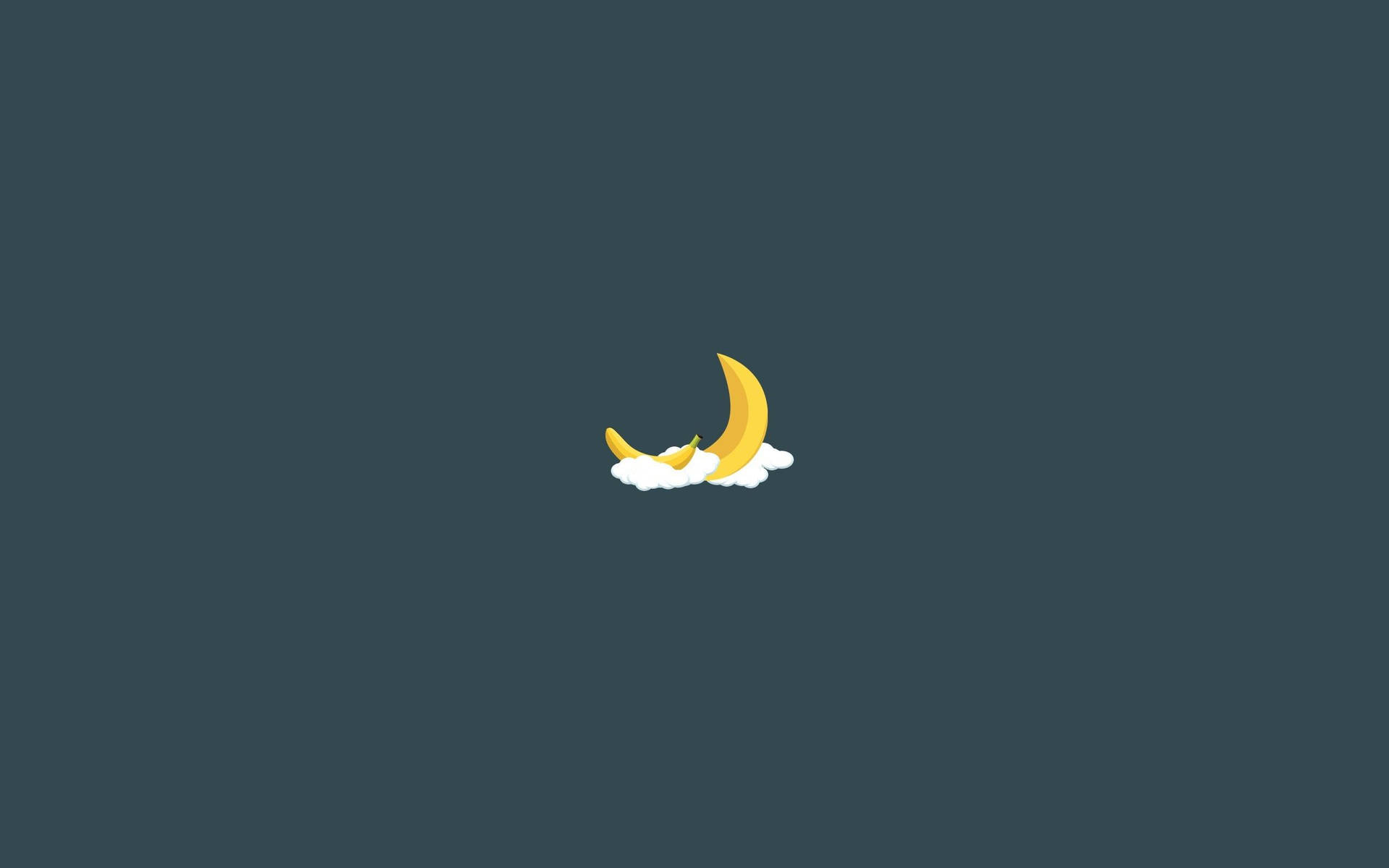 Cute Simple Aesthetic Desktop Banana Moon