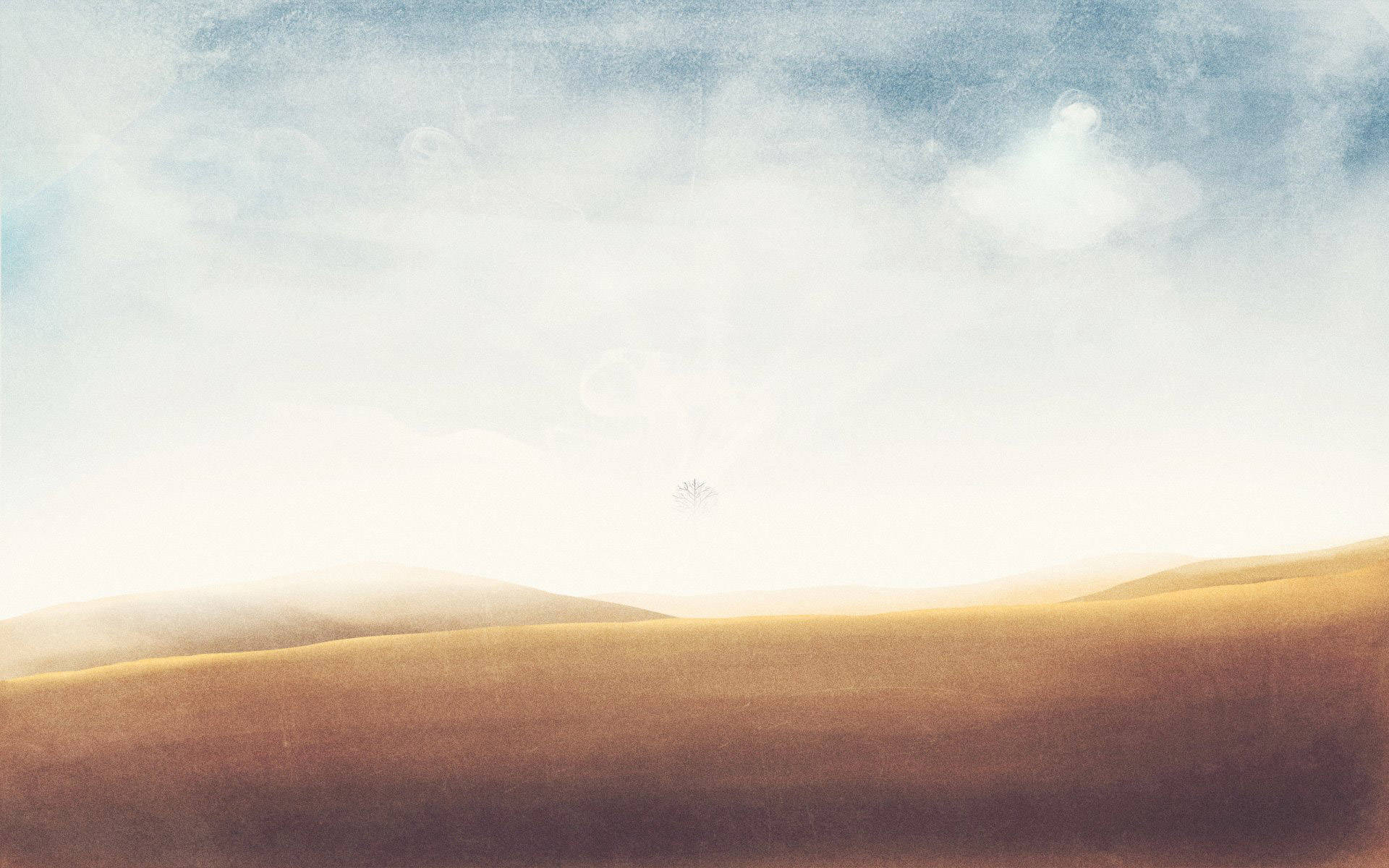 Cute Simple Aesthetic Desktop Clouds In Desert