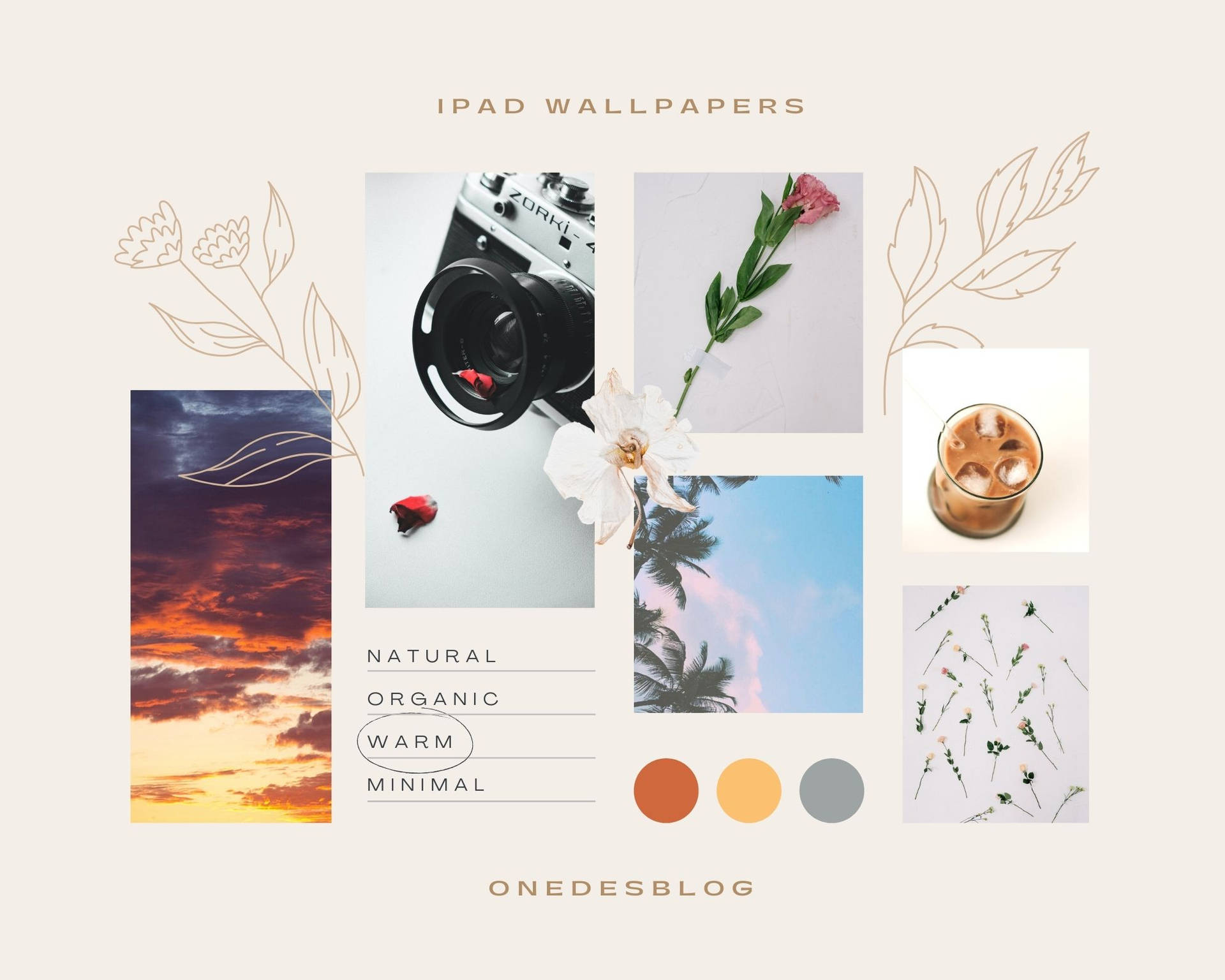 Cute Simple Aesthetic Ipad Collage Art Desktop