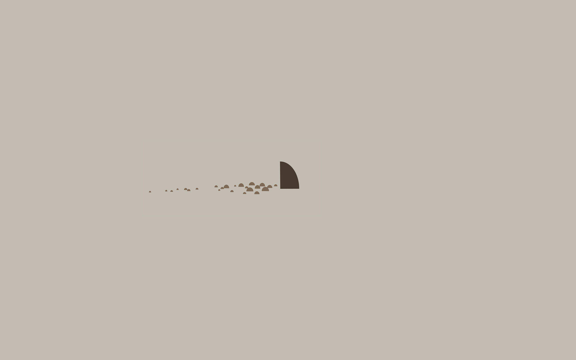 Cute Simple Aesthetic Minimal Shark Fin Desktop