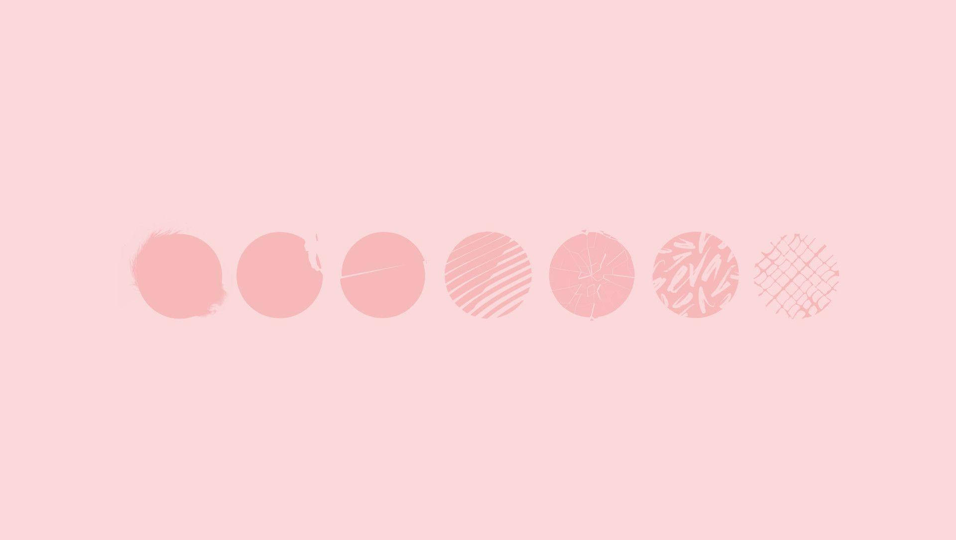 Cute Simple Aesthetic Pink Circles Desktop