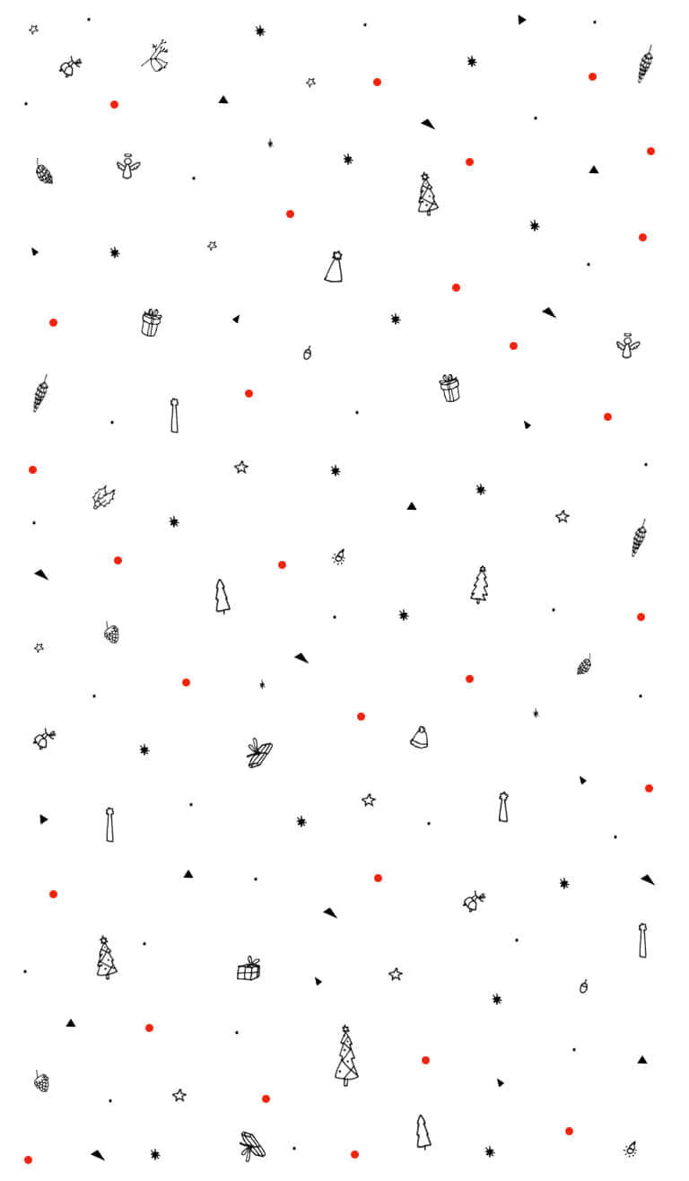 Cute Simple Christmas Doodles Background