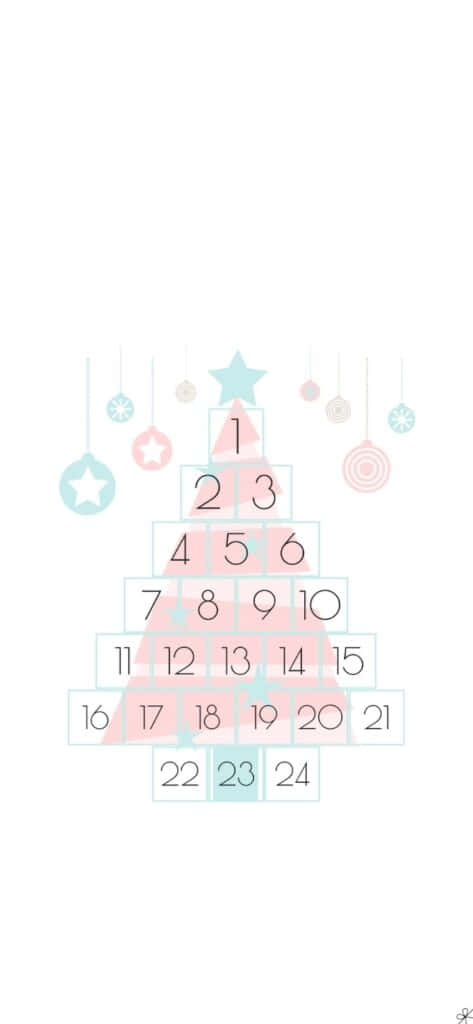 Cute Simple Christmas Tree Calendar
