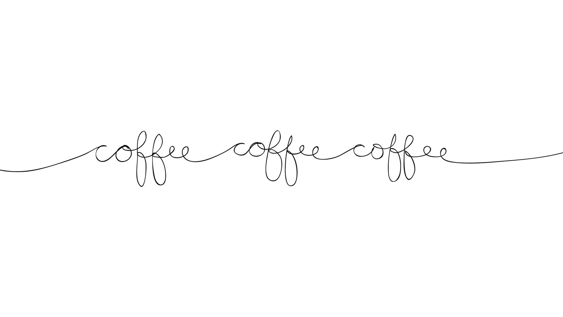 Cute Simple Coffee String Text Aesthetic Desktop